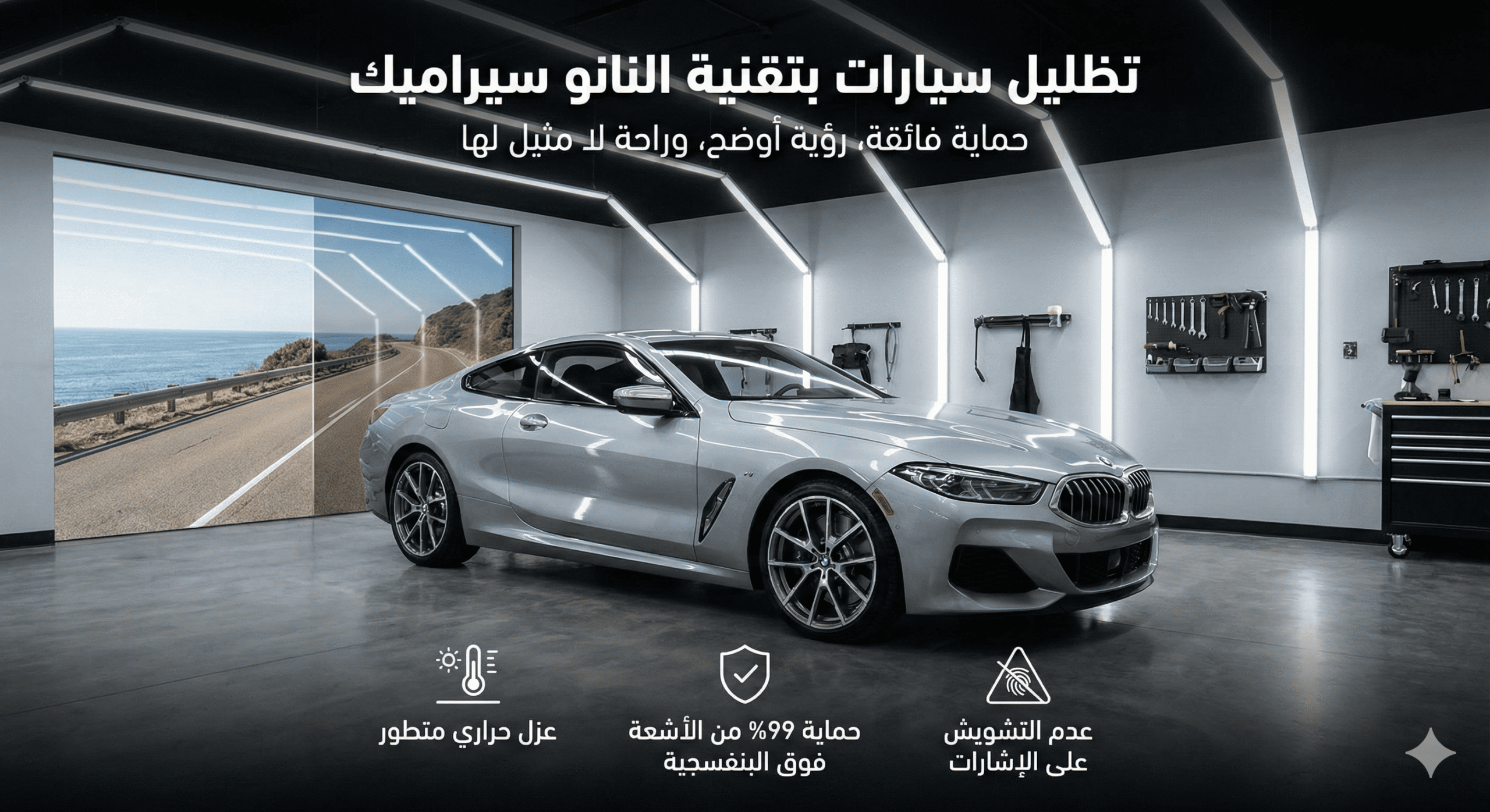 تظليل سيارات بتقنية النانو سيراميك: الحل الأمثل للعزل الحراري في السعودية