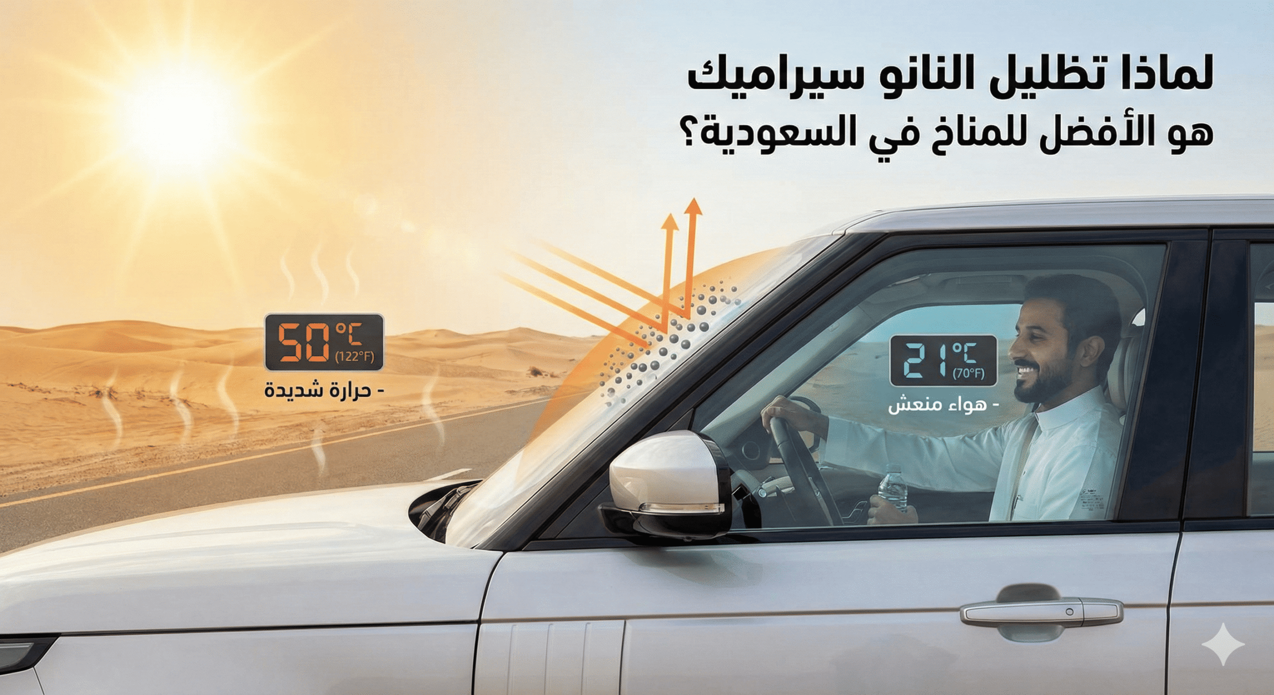 لماذا تظليل النانو سيراميك هو الأفضل للمناخ في السعودية؟ حقائق علمية لا يسعك تجاهلها